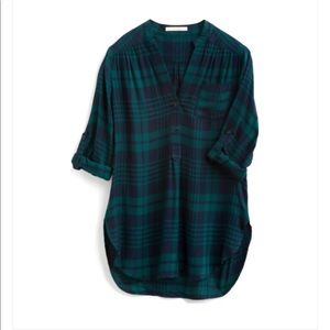 Fun2Fun Flannel Henley Top